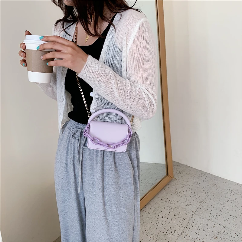 Женская маленькая сумка Кроссбоди с цепочкой два размера лето 2020|Сумки ручками| |