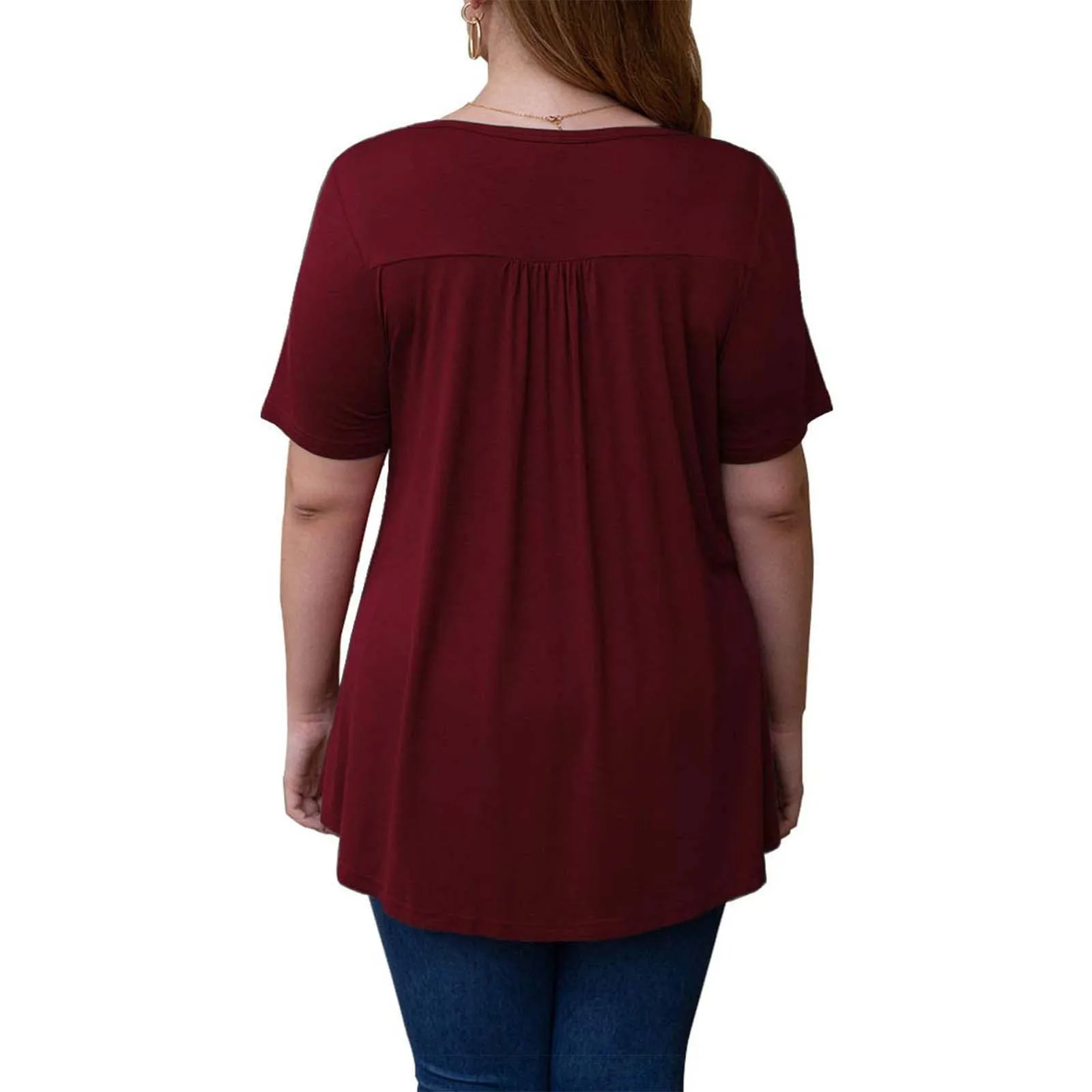 

Fashion Blouse Shirt Lace Short Sleeves Round Neck Summer Stitching Tunic Top Hollow Out Casual Loose Shirt Ladies Shirts 2021