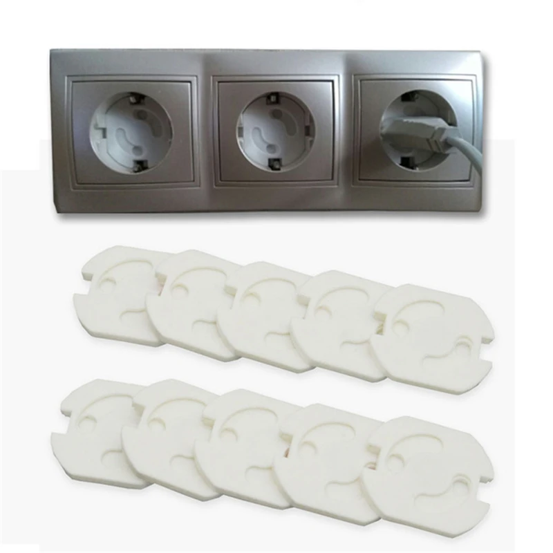 

Baby Safety Rotate Cover 2 Hole Round European Standard Children Against Electric Protection Socket Plastic Security Locks