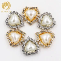 free shipping imitation pearls crystal buckle 12mm 20pcspack heart shape sew on rhinestones diyclothing accessories