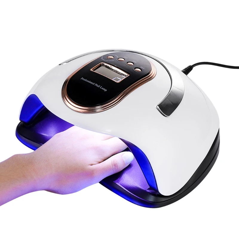 

Portable 168W Nail Lamp UV LED Nails Dryer Gel Polish Curing Light Manicure Pedicure Machine with Motion Sensing 4 Timer