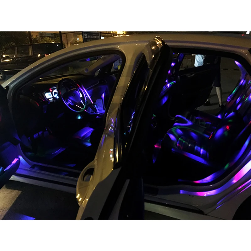 Светодиодный музыкальный автомобильный светильник CARCTR с контролем ритма USB