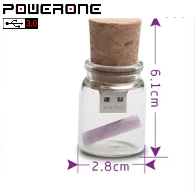 Флеш-накопитель POWERONE usb 3 0 в виде бутылки для желаний 4 ГБ 16 32 64 128 плавающая бутылка