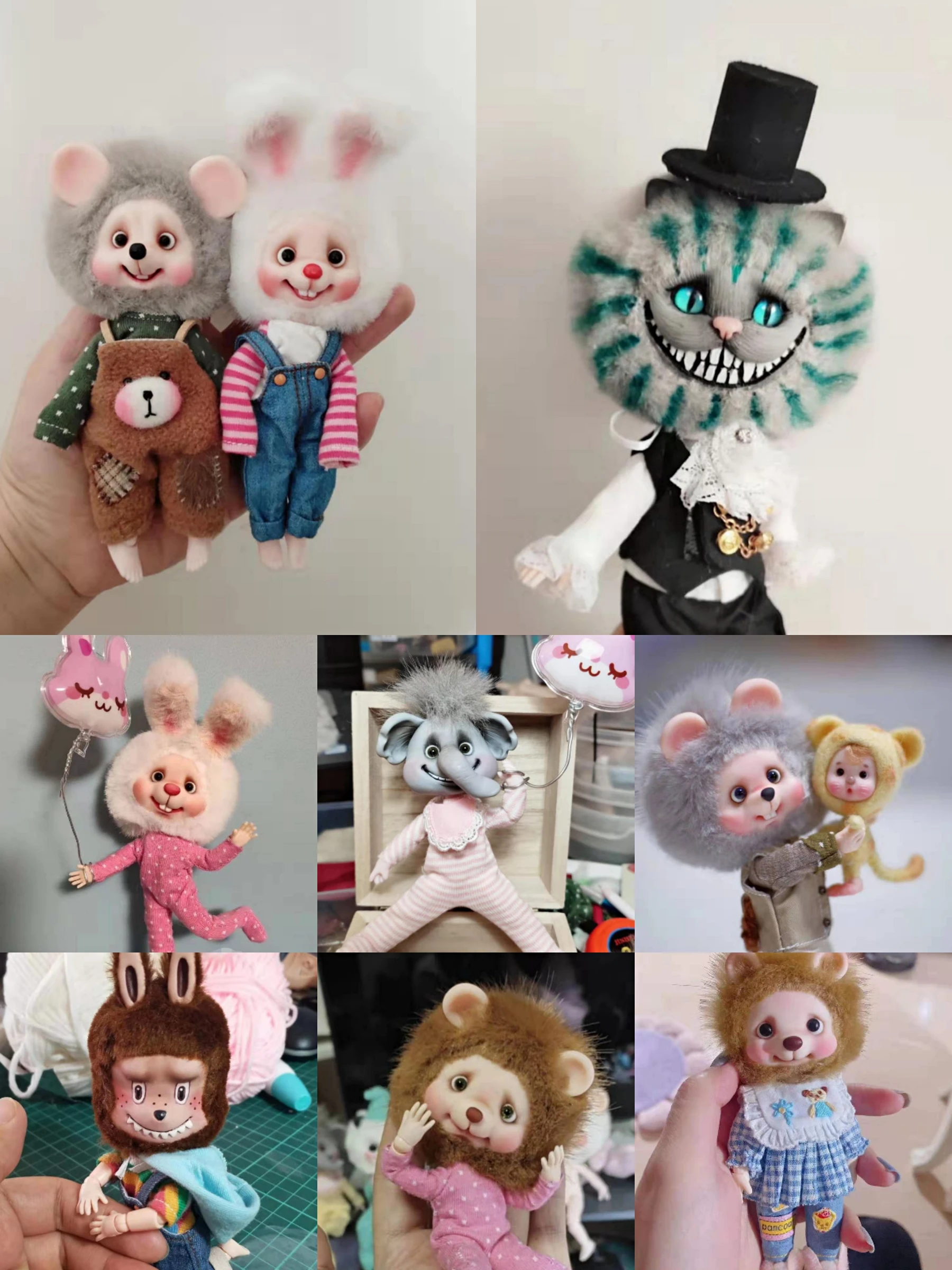 Куклы с животным лицом Ob11 1/8 кастомизированные куклы BJD головками животных|Куклы|