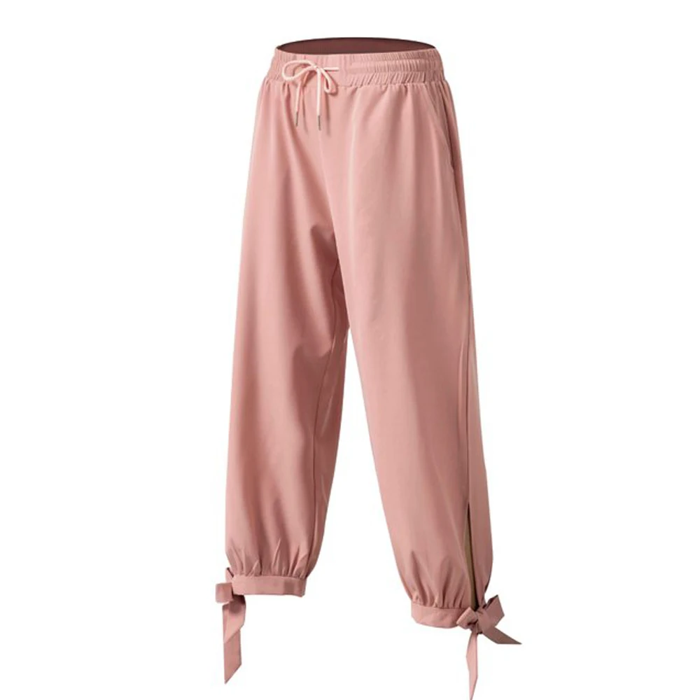 Дышащие штаны для бега с эластичной резинкой на талии Модные свободные брюки