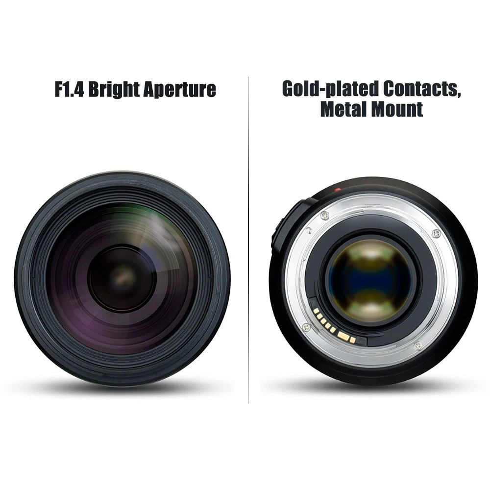 

YONGNUO Lens YN35mm F1.4 Wide-Angle Prime Lens AF MF Lens for 67mm Filter for Canon 60/70/80/700/750/760/800D DSLR Cameras
