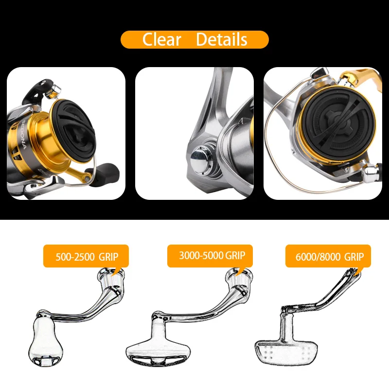 SHIMANO SEDONA FI 500/1000/C2000S/2500/2500S/C3000/4000/6000/8000 Low Gear Ratio Right/Left hand Saltwate Spinning Fishing Reel | Спорт и