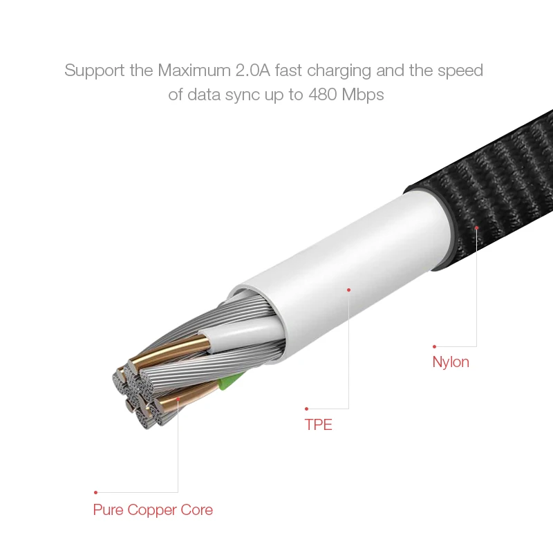 Кабель Cafele Micro USB для быстрой зарядки Huawei P30 Samsung S10 Xiaomi 9 Android кабель передачи данных