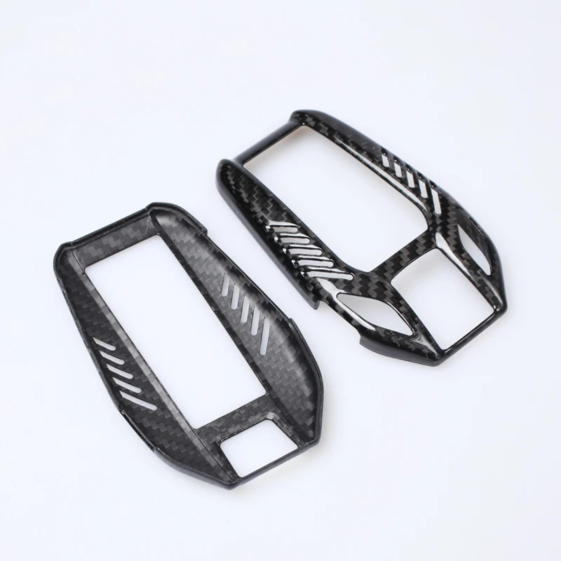 Черный чехол из углеродного волокна для ЖК-экрана автомобильного ключа BMW G30 G38 G11