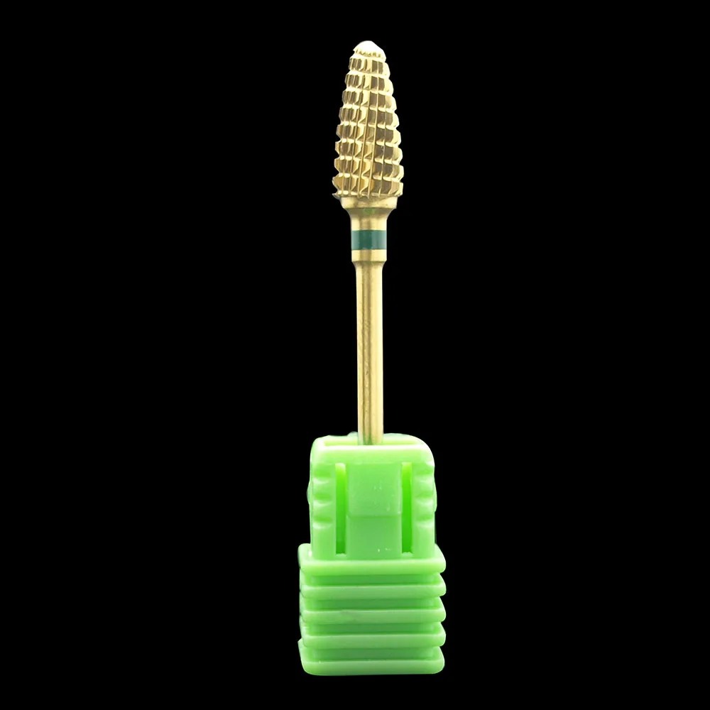 EasyNail ~ 3/32 ''Вольфрамовая стальная Золотая фреза для ногтей пилка карбидная