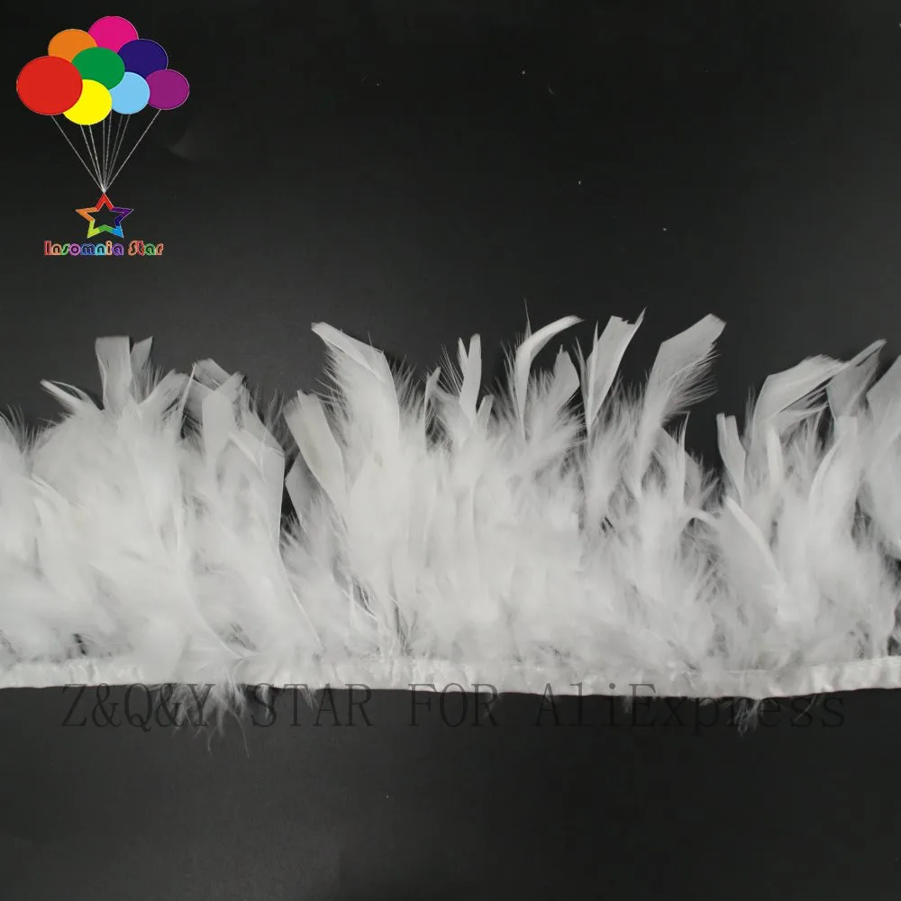 

Natural turkey feather 10-15CM dyed white bleached DIY stage performance costume craft jewelry feather
