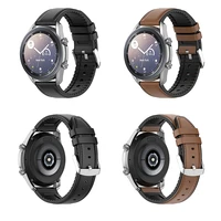 20mm silicone leather wristwatch strap watch band for samsung galaxy watch 3 41mm for huami amazfit pop amazfit gts 2 watch