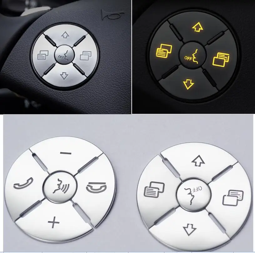 10 комплектов кнопки рулевого колеса ABS отделочные Чехлы защитные наклейки на