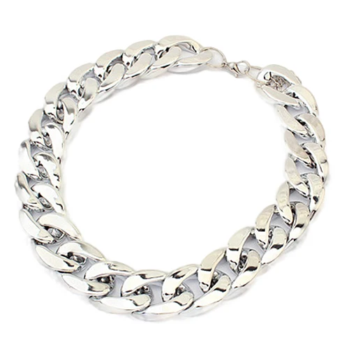 Женская простая цепочка-чокер в стиле панк блестящая универсальная цепочка