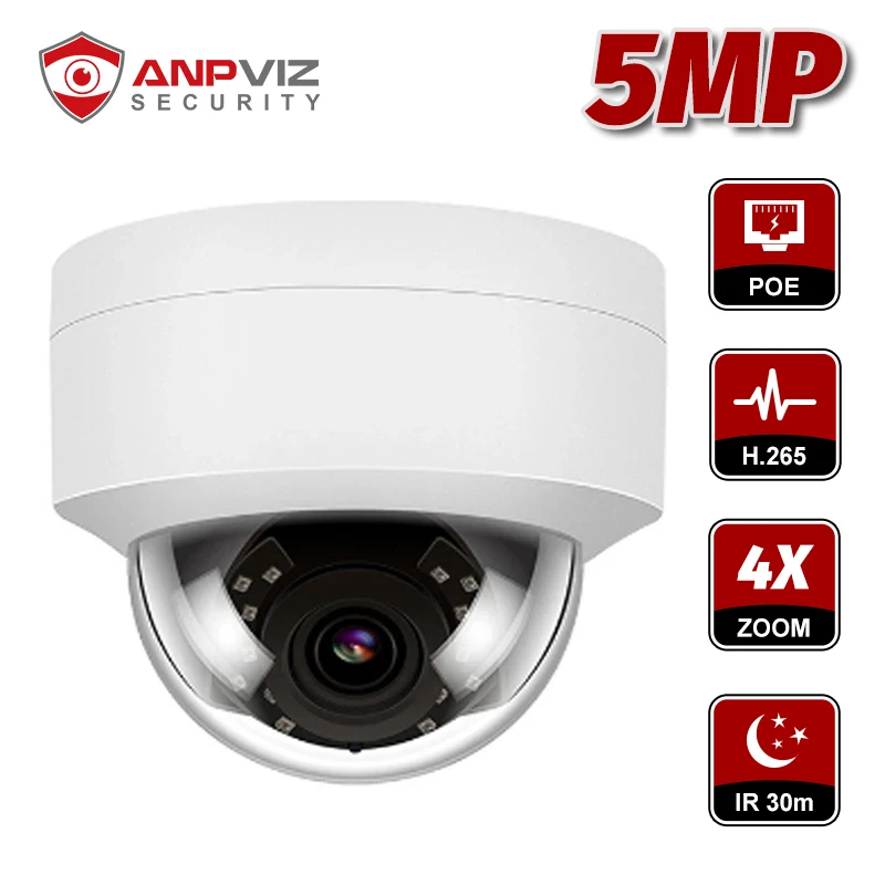 Камера видеонаблюдения Anpviz 5 Мп HD 4 кратный зум 2 8 ~ 12 мм|Камеры видеонаблюдения| |
