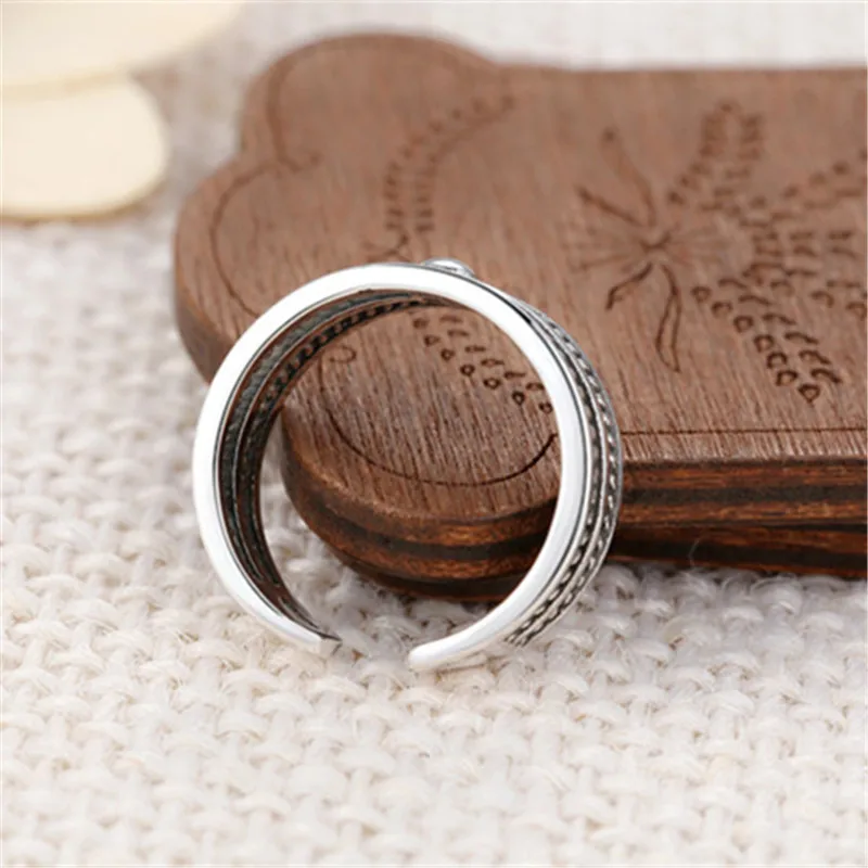 Kindey Многослойные кольца с бусинами в этническом стиле серебряного цвета для