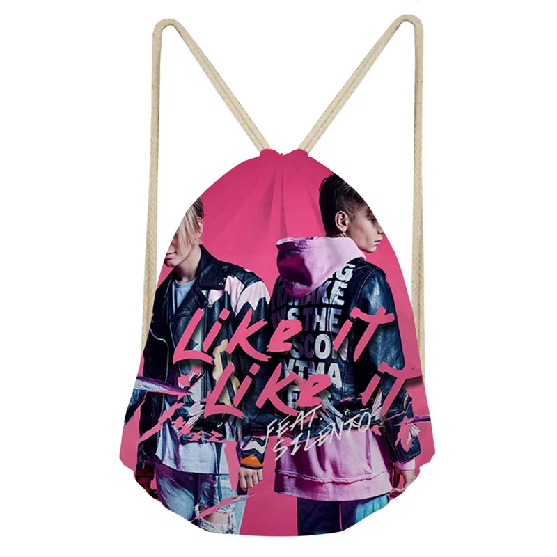 as pictures ThiKin Маркус и Мартинус Drawstring Детская сумка-рюкзак для девочек-подростков небольшие мешки для хранения ежедневный Рюкзак Mochila - Цвет: as pictures