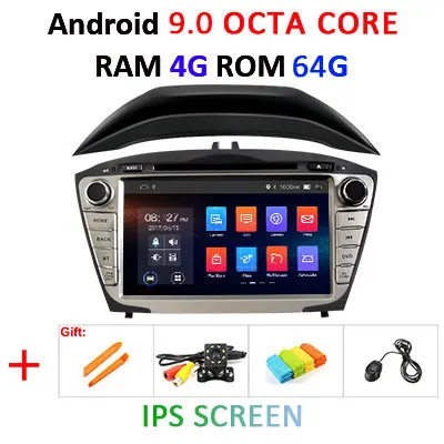9.0 4G 64G 4G 64G Android 9,0 ips экран DSP AV выход автомобильный dvd-плеер для hyundai ix35 Tucson 2009- gps плеер навигация Радио стерео - Цвет: 9.0 4G 64G
