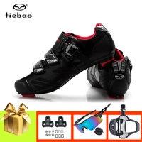 tiebao unisex road cycling shoes add pedals sunglasses men women zapatos ciclismo self locking breathable riding bicyle sneakers