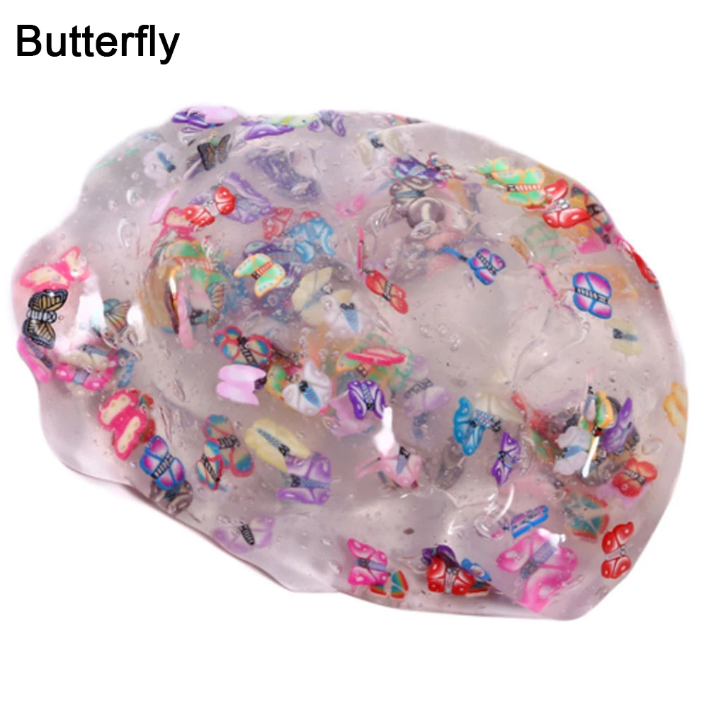 

Clear Fruit Salad Slime Flower Animal Cake DIY Pressure Reliever Non-Sticky Toy
