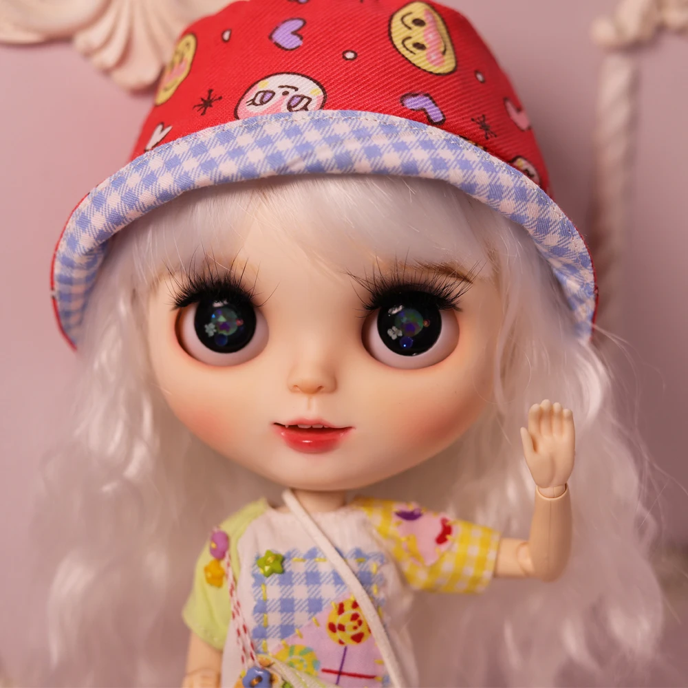 

neo Blyth Doll NBL 1/6 BJD Customized Frosted Face,big eyes cool girl makeup Ball Jointed Doll with black hair OB24 body