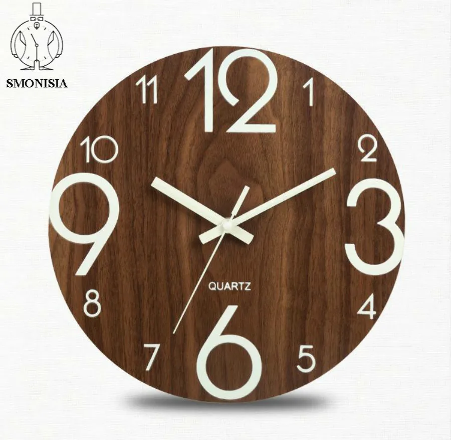 3D светящиеся настенные часы современные украшение сделай сам акриловые с