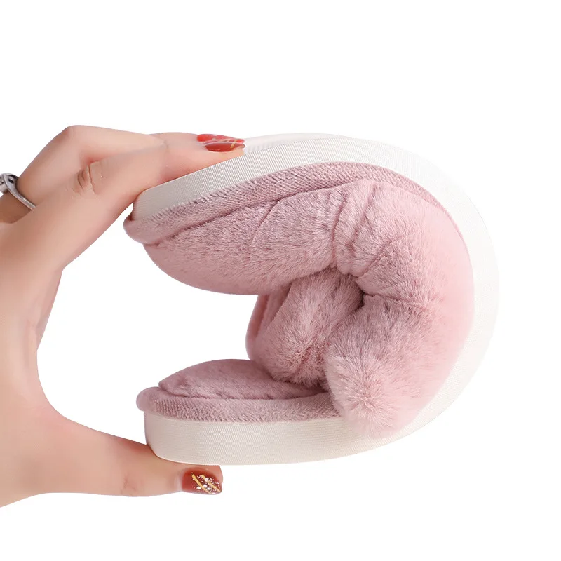 Зимние домашние тапочки для пар хлопок Милая модель с ушками домашняя обувь