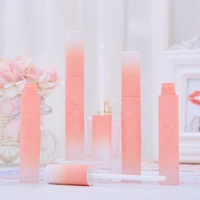 5ml empty lip gloss tubes embossed bowknot shaped gradient coral refillable diy balm containers cosmetic makeup tools 20pcs