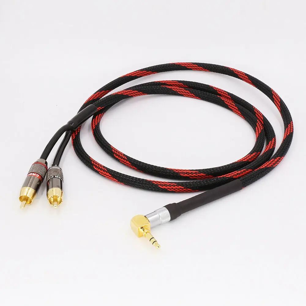 Кабель Hi Fi rca аудиосигнальный провод штекер 3 5 мм один на два интерфейса RCA