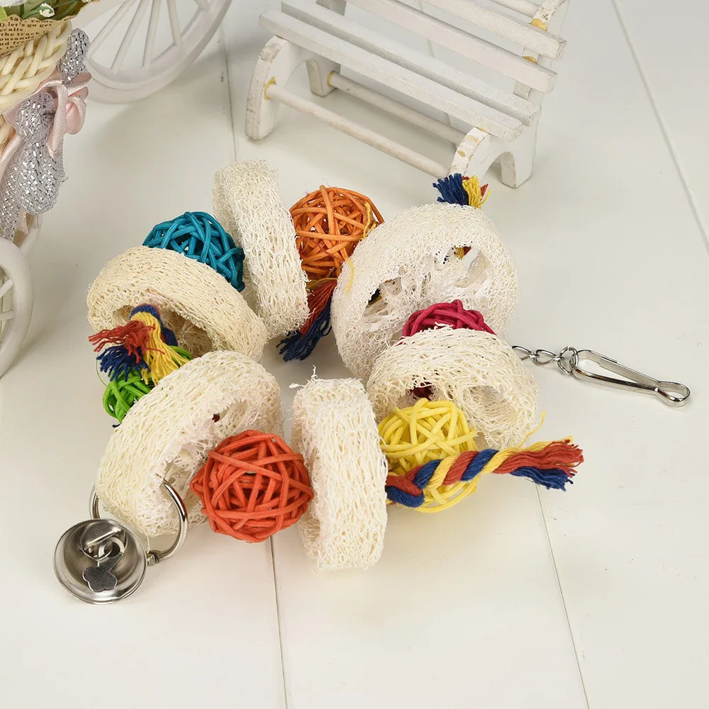 Игрушечный попугай подвесная игрушка кусающая Жевательная губка папегай