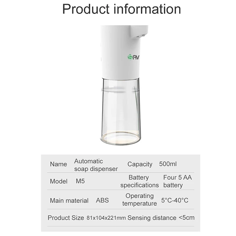 

SAVTON Intelligent Automatic Liquid Soap Dispenser Induction Children Hand Washing Machine For Kitchen Bathroom Smart Dispenser