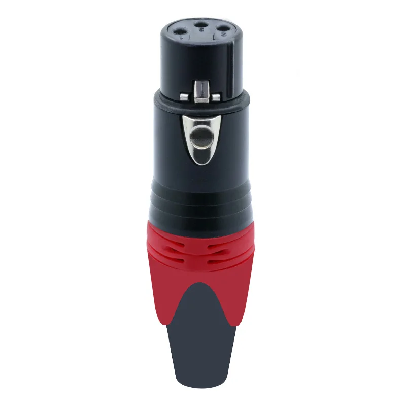 3PIN XLR разъем микрофон штекер мужской женский адаптер MIC провода разъем 6 цветов предложение 1 комплект M/F - Цвет: RTC2015F-Red