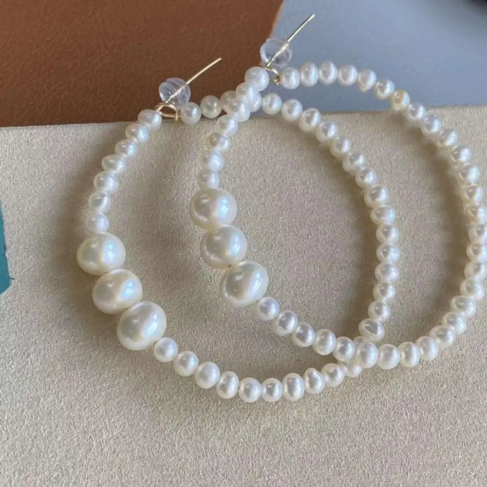 

Красивые женские ювелирные изделия из серебра 925 пробы с пресноводным жемчугом, женские серьги для подарка/вечерние/подарок на день рождени...