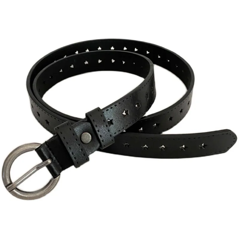 

Lady Simple Versatile Fashion Decorative Belt Free Punching Retro Student Pin Buckle Jeans Waistband Luxury Brand Designer Belt