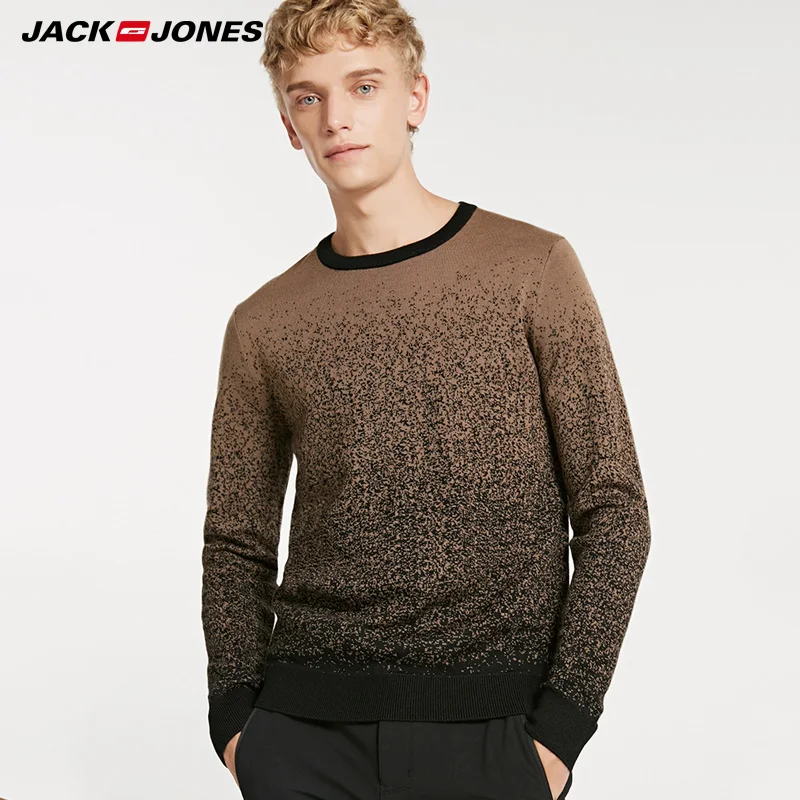 Осенне зимний шерстяной пуловер с круглым вырезом Jack Jones свитер | 218424511|Джемперы|