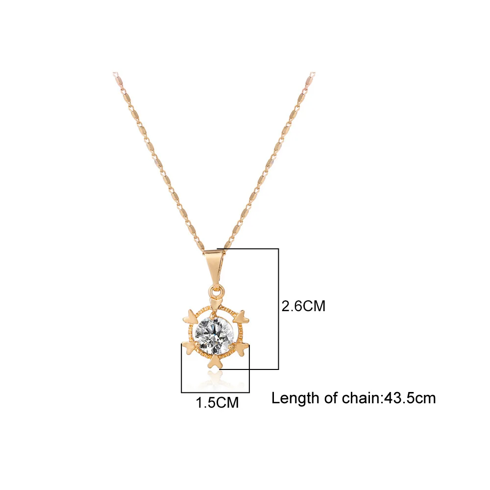 L700127N-001 Viennois золотого цвета ожерелье с подвеской для женщин, стразы, геометрические витые ожерелья, вечерние ювелирные изделия - Окраска металла: L700127N-001