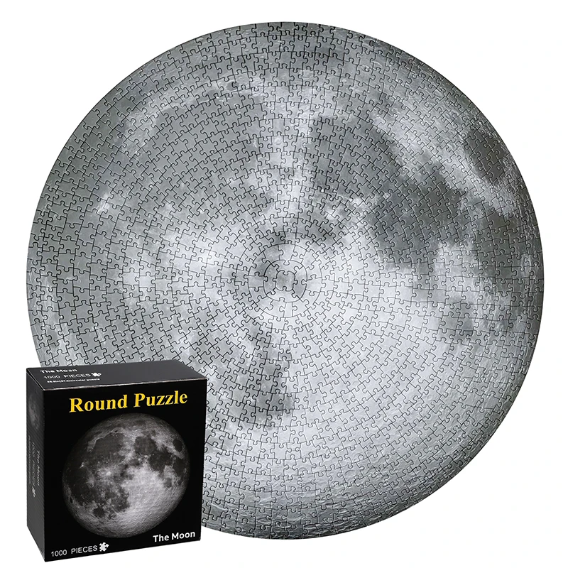 

1000 шт./компл. пазл-головоломка в виде полумесяца с рисунком большая круглая сложная задача обучающие игрушки для детей и взрослых