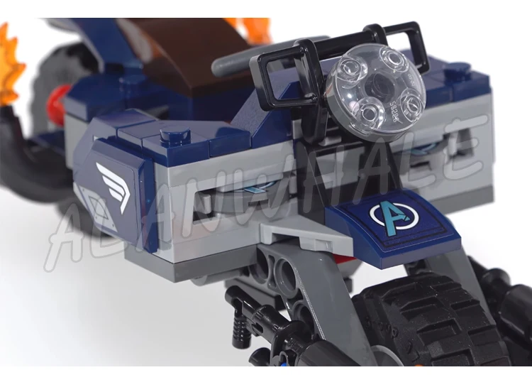 191 шт. Детский конструктор мстители Капитан оутридерс штурмовой велосипед