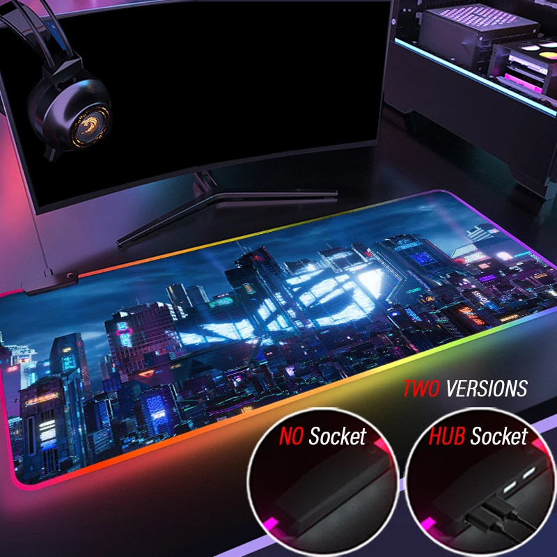 

Игровой коврик для мыши Asus с RGB-подсветкой, 4 порта USB