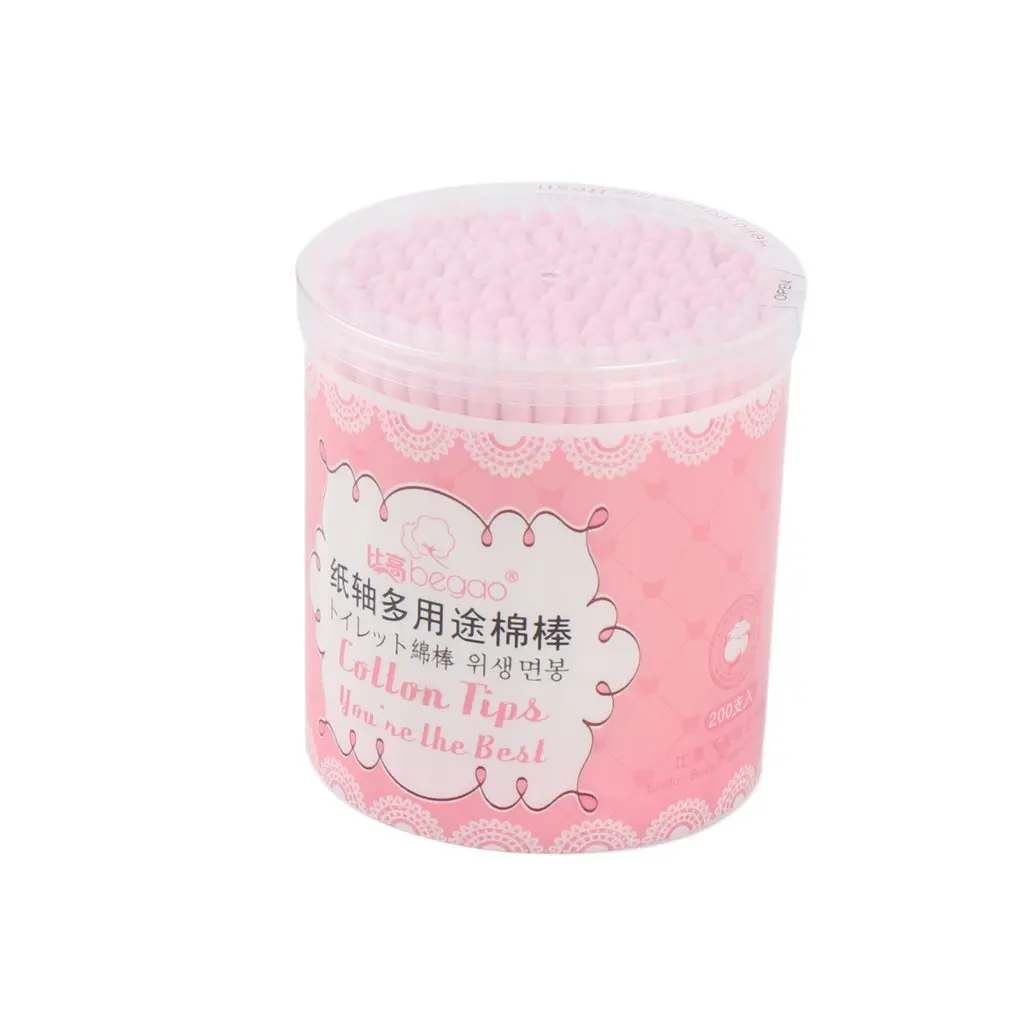 

Bynanda 200pcs/box Makeup Cotton Swab Disposable Double Head Makeup Cotton Swabs Cotton Buds Ear Clean Tools Cosmetic Tools