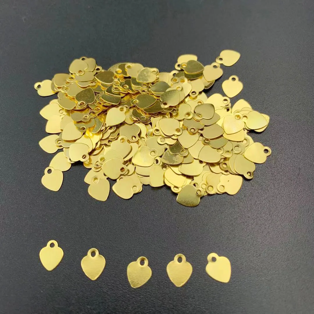 

100pcs/lot 7mm Plating gold Stars Heart-shaped Charm Filigree Five-pointed Star Pendant