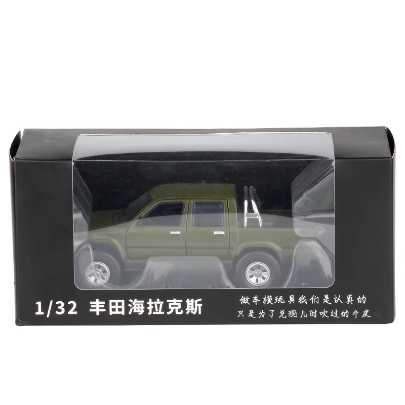 Грузовик пикап Toyota Hilux 1/32 с пистолетом антибаком литая металлическая модель