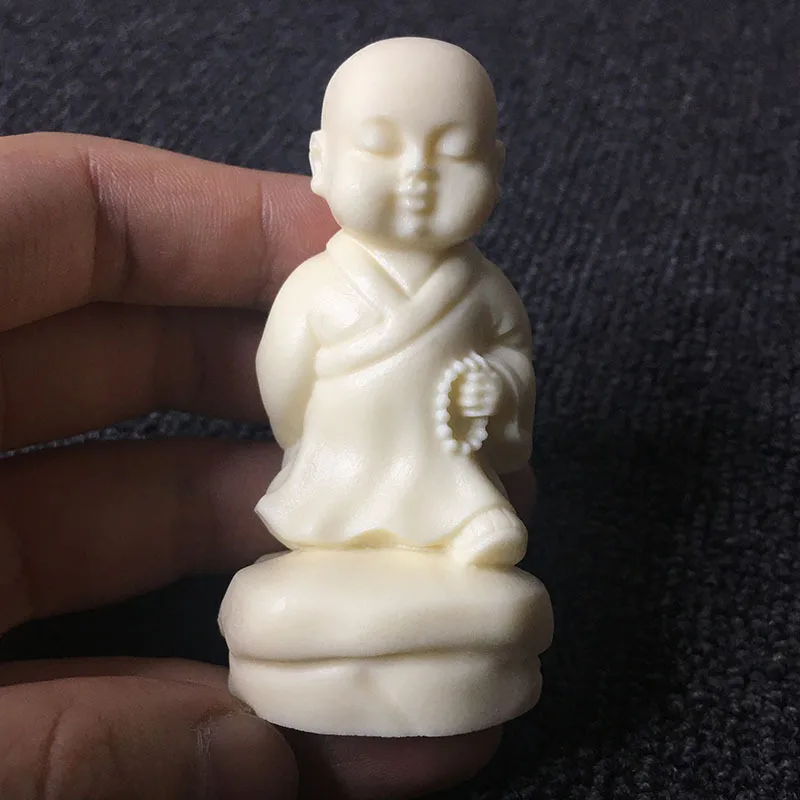 Белая статуя маленького монаха в китайском стиле Художественная Скульптура