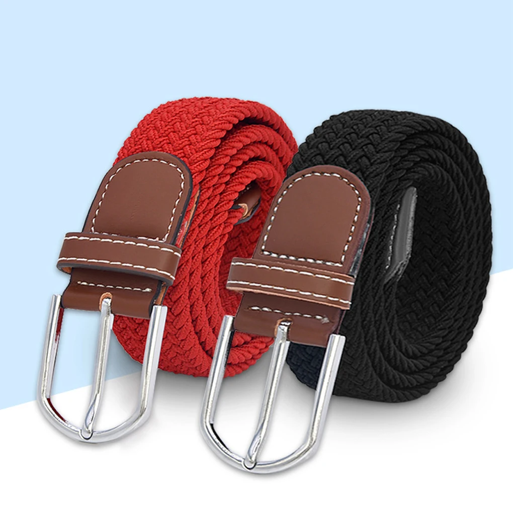 High Quality Elastic Adjustable Waistband Canvas Knitted Buckle Belt Women Anti-allergy for Climbing Hunting Outdoor |