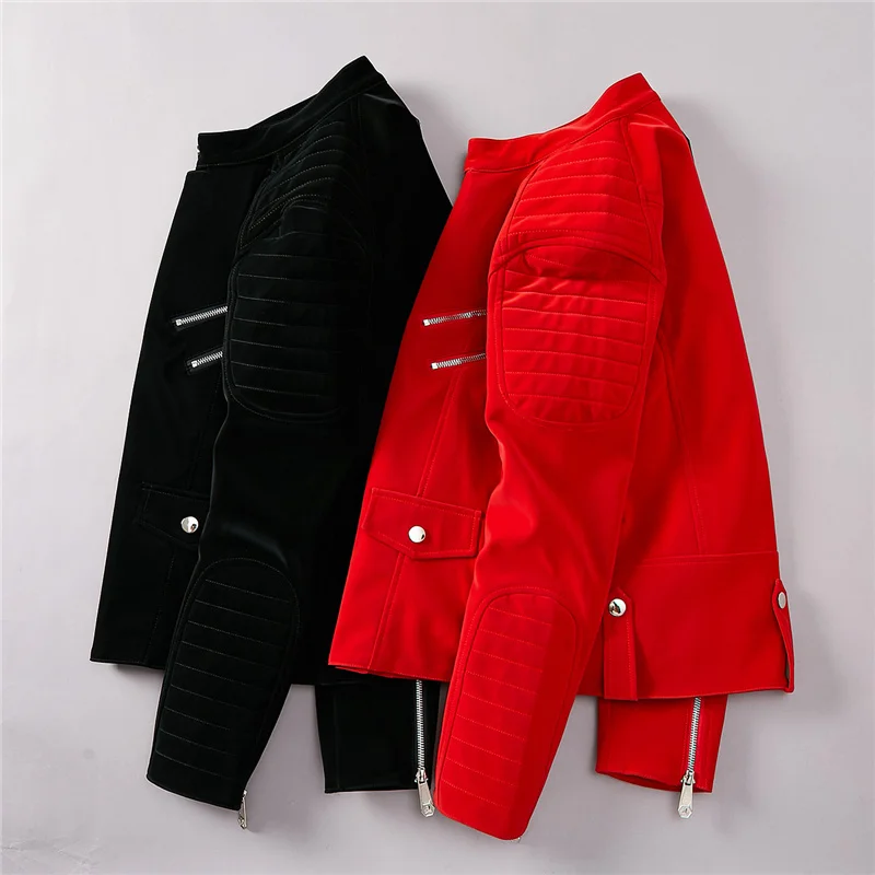 

Winter Men's Velvet Leather Top Fashion Brand Bicycle Wool New Jacket