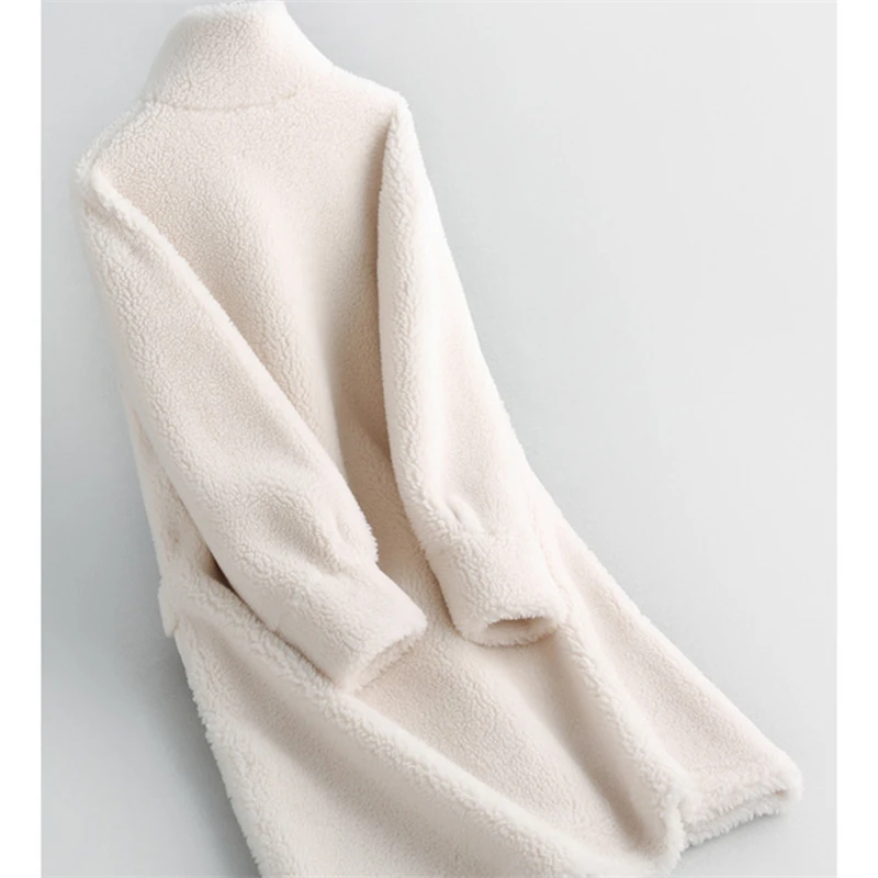 Длинная стрижка овечьей шерсти Женская Новинка Зима 2019 шерстяное овечье теплое