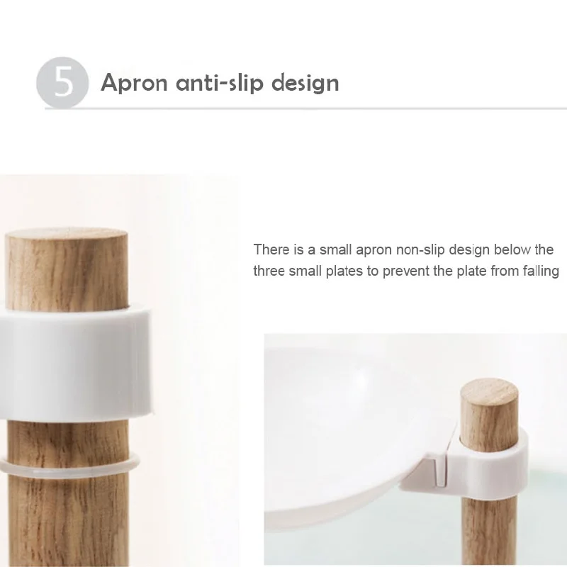 2 слойная тарелка для фруктов поднос кондитерских конфет и закусок вращающаяся