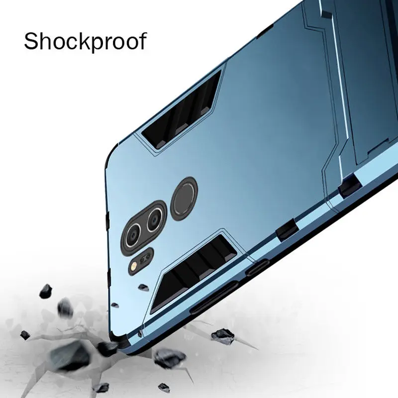 Гибридный бронированный чехол с подставкой и подставкой для LG V30 Q6, мягкий ТПУ+ Жесткий ПК ударопрочный чехол для iPhone 11 XS MAX XR для huawei