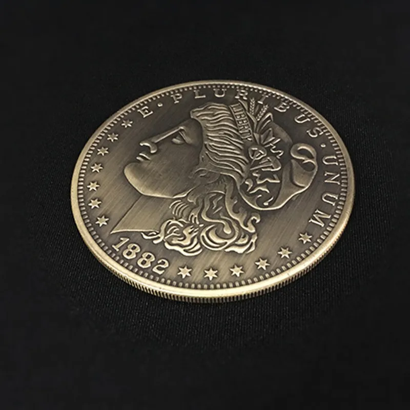

7cm Jumbo Morgan Dollar Bronze Stage Magic Tricks Close Up Stage Magia Comedy Coins For Professional Magicians Magie Illusion