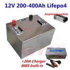 ГТК 12,8 v 12V 200Ah 250Ah 300Ah 350Ah 400Ah Lifepo4 литиевая батарея с BMS для RV EV дом на колесах караван + 20ACharger